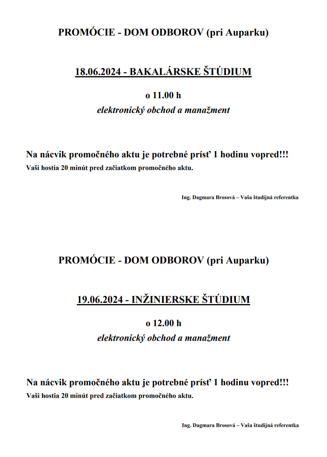 Promócie 2024